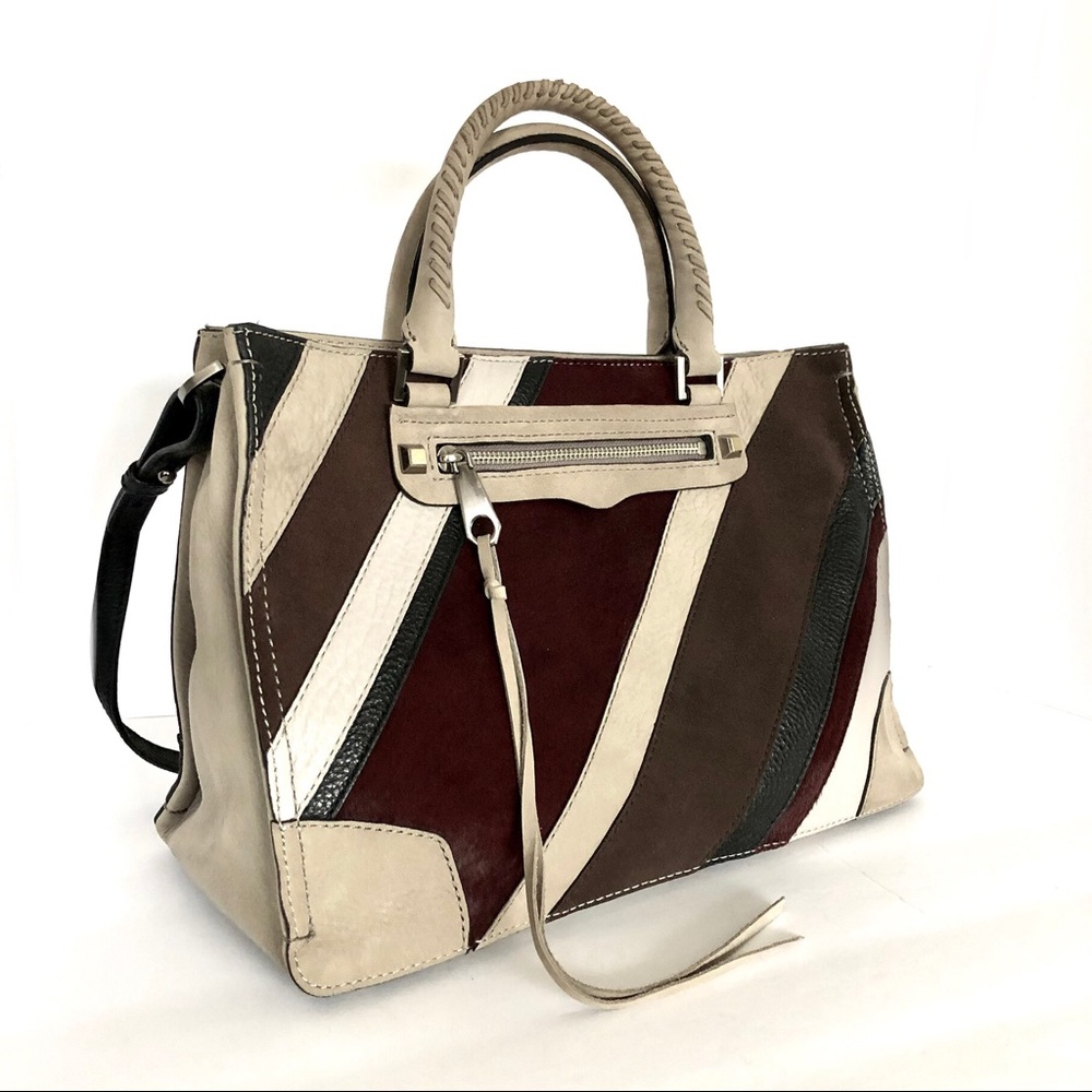 Rebecca Minkoff Regan Satchel Graphite Patchwork